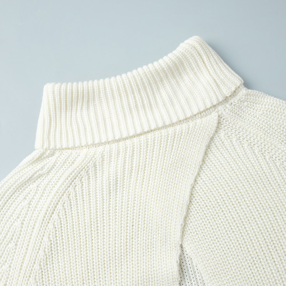 Open Back Turtleneck Sweater