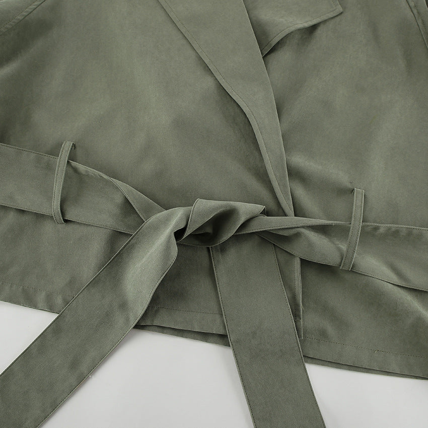 Belted Collared Trench Jacket