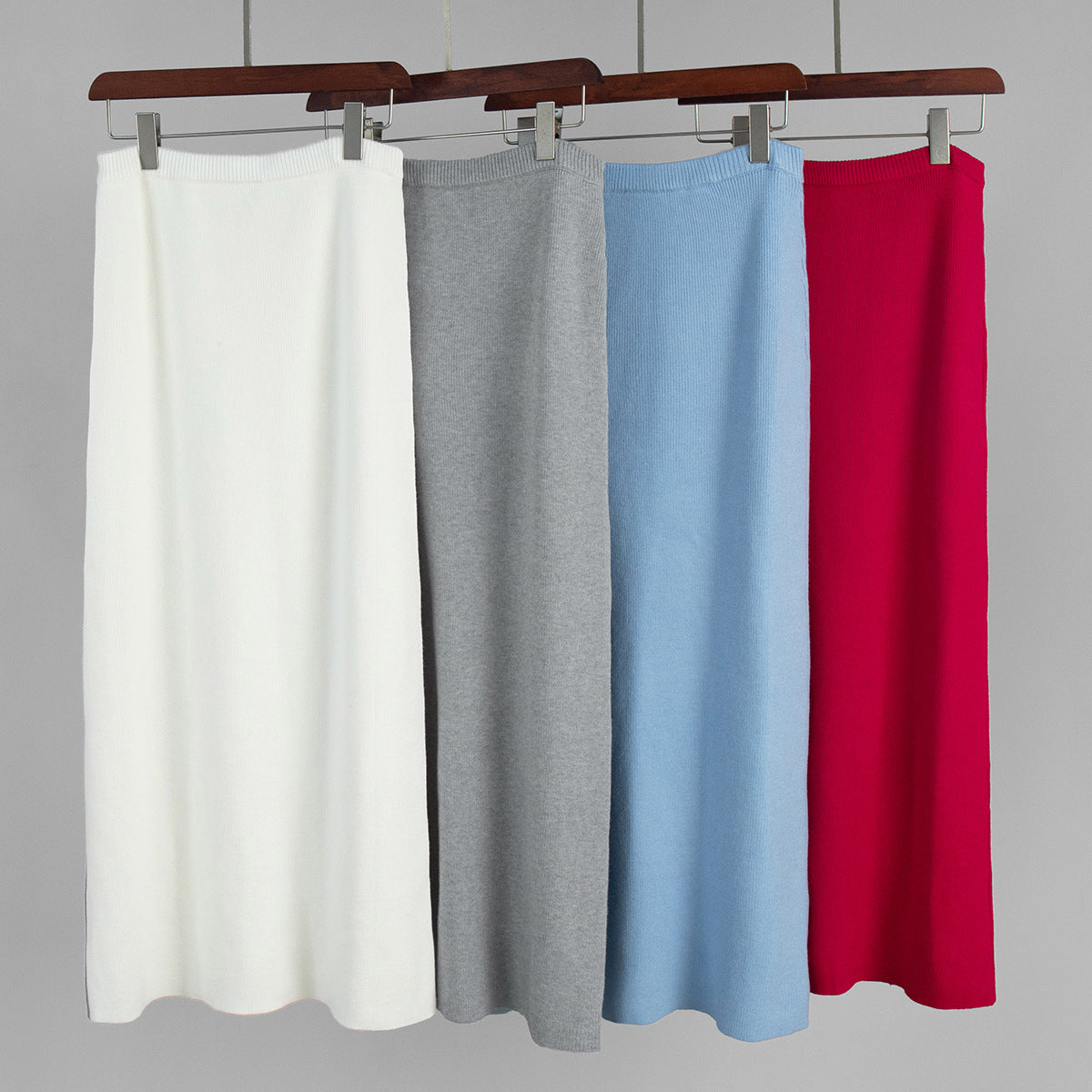 Turtleneck Knit Sweater & Skirt Set