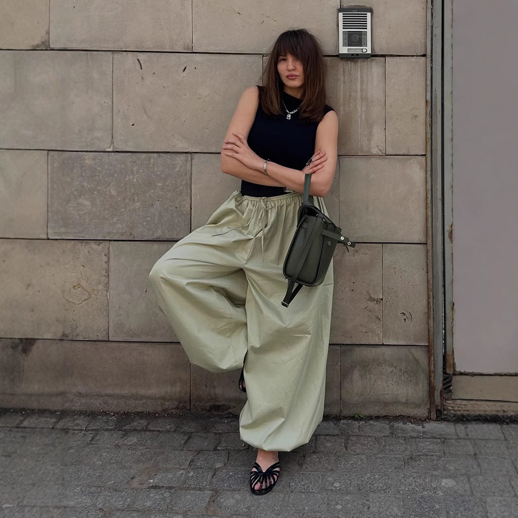 Wide Leg Balloon Trousers