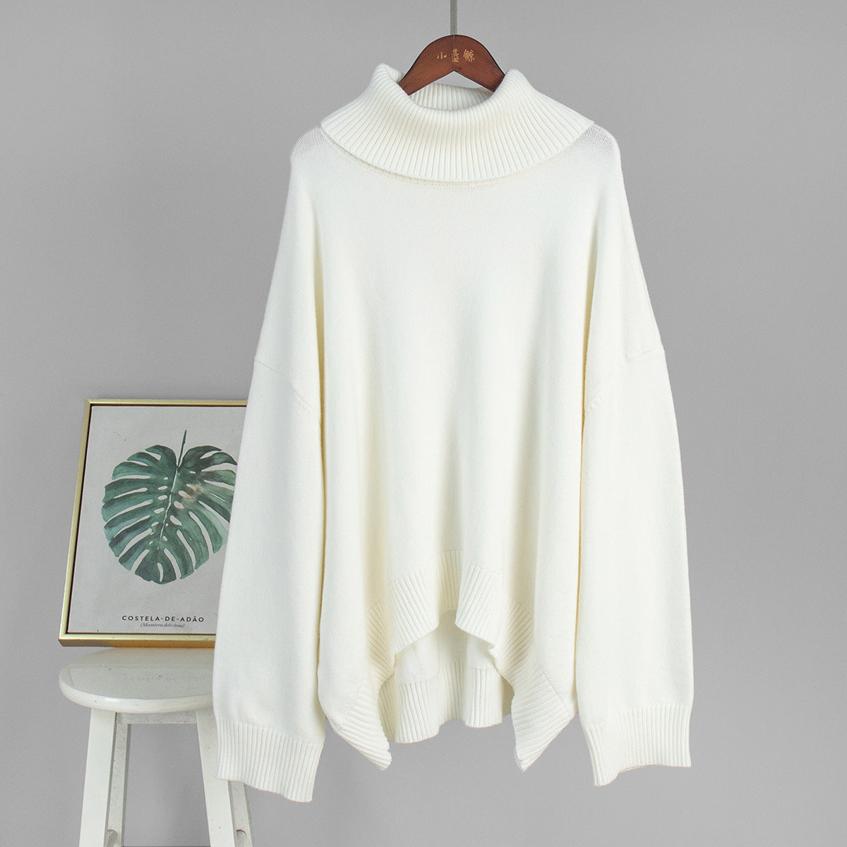 Turtleneck Knit Sweater & Skirt Set