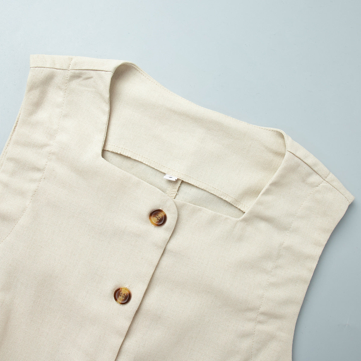 Linen Buttoned Two Piece Set