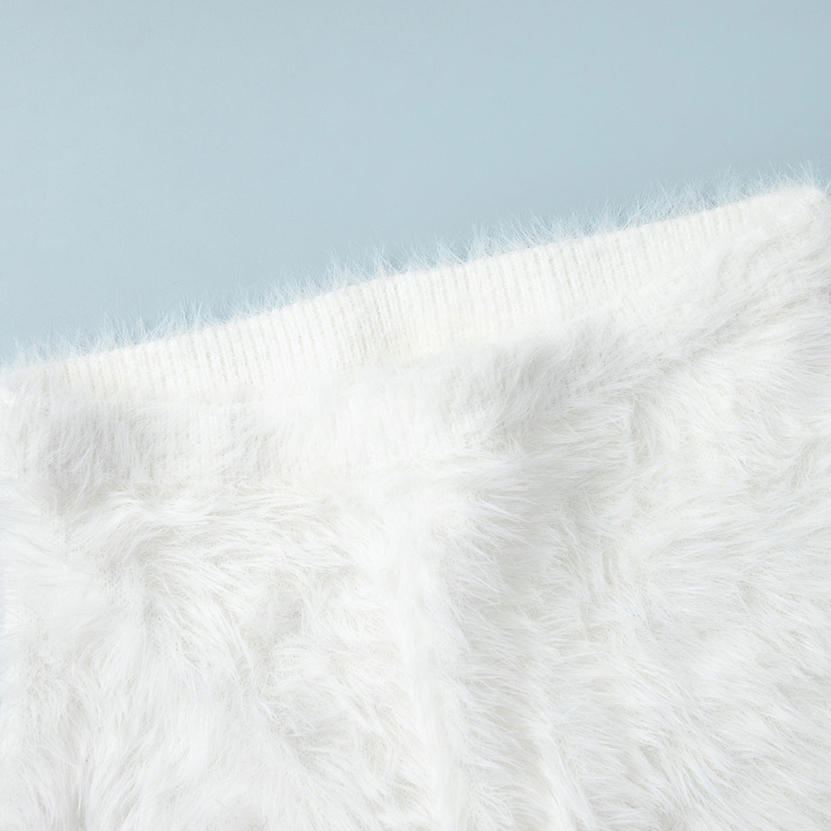 Faux Fur Knit Midi Skirt