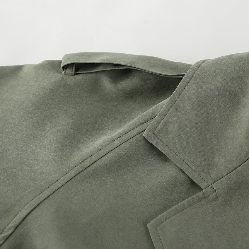 Belted Collared Trench Jacket