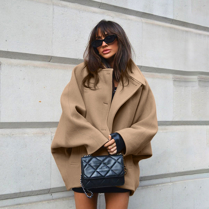 Oversized Wool Blend Coat