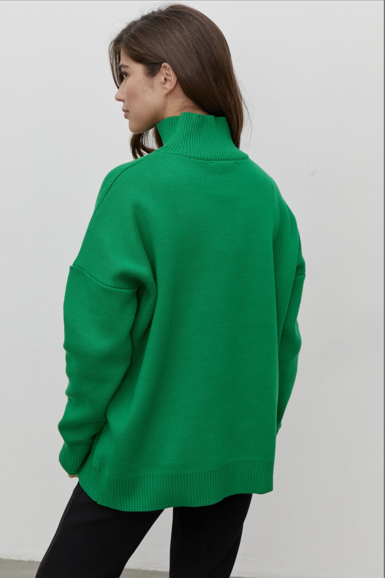 Mock Neck Knit Sweater