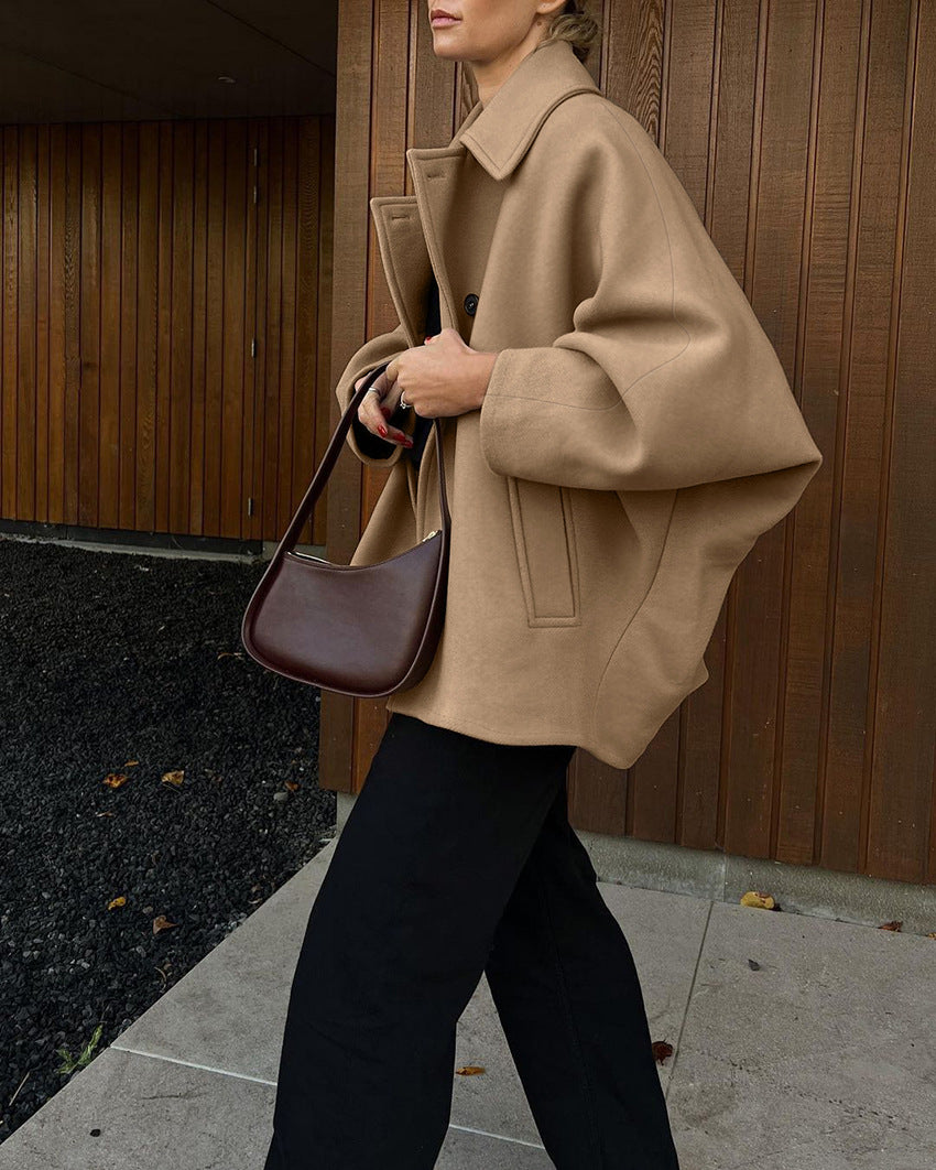 Oversized Wool Blend Coat