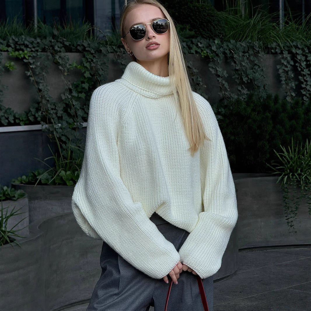 Open Back Turtleneck Sweater