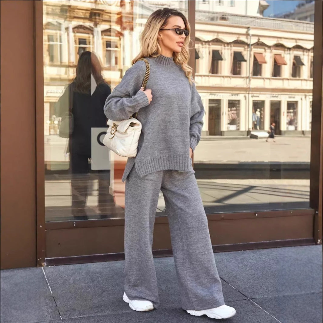 Knit Mock Neck Lounge Set