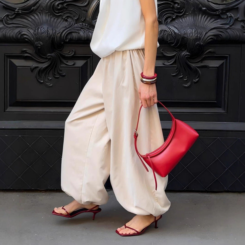 Wide Leg Balloon Trousers