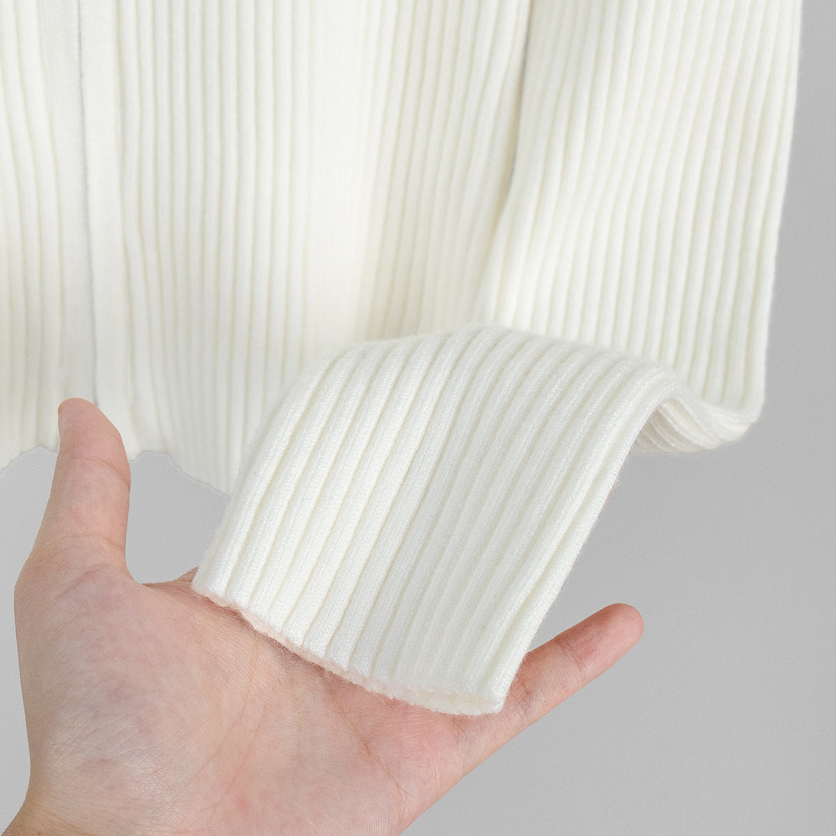 Ribbed Zip-Up Knit Top