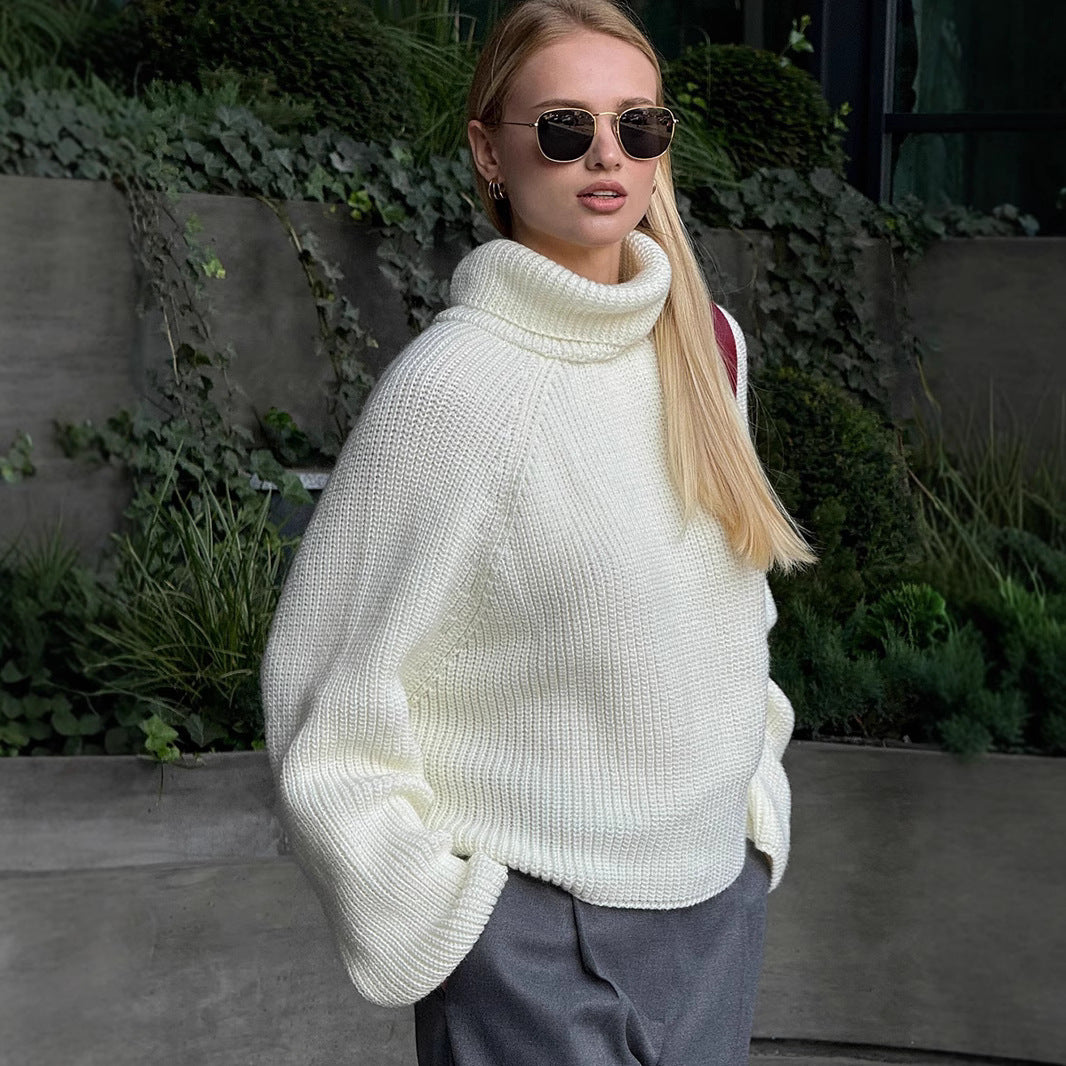 Open Back Turtleneck Sweater