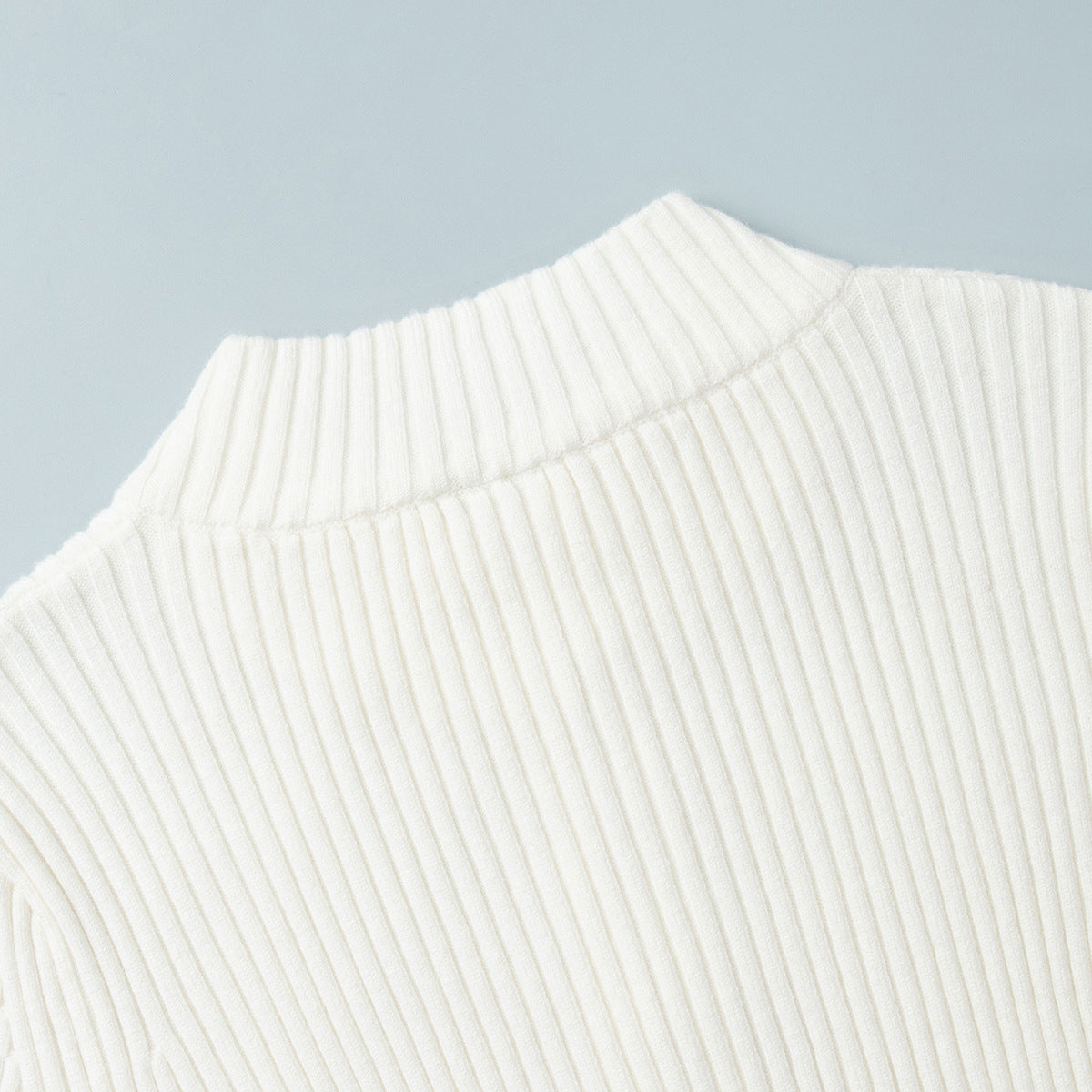Ribbed Zip-Up Knit Top