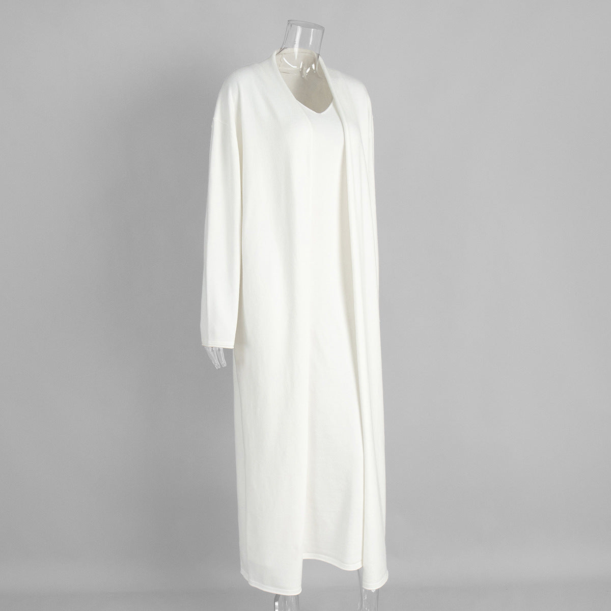 Knitted Maxi Dress & Longline Cardigan Set