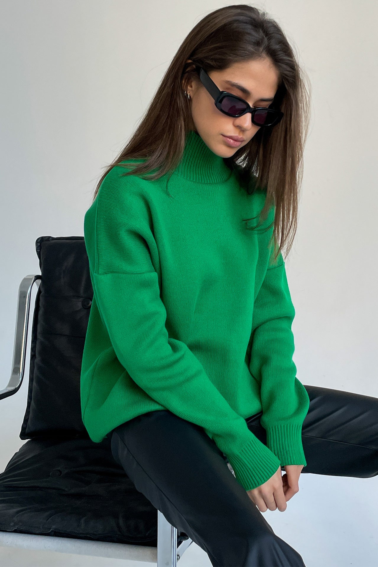 Mock Neck Knit Sweater