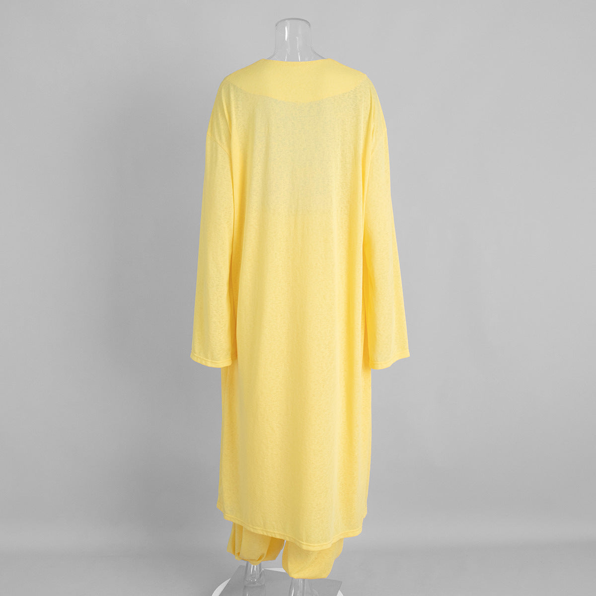 Long Cardigan & Wide-Leg Pants Set