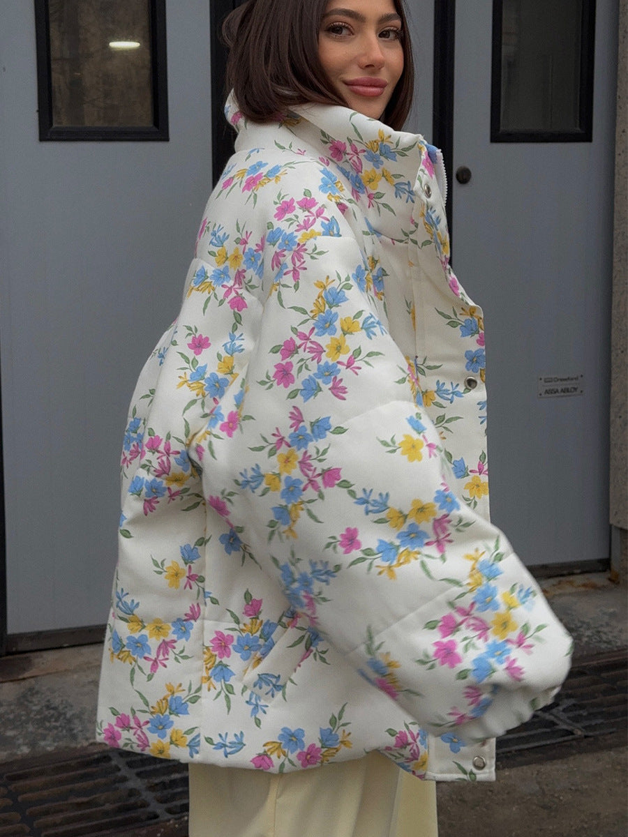 Floral Padded Winter Jacket