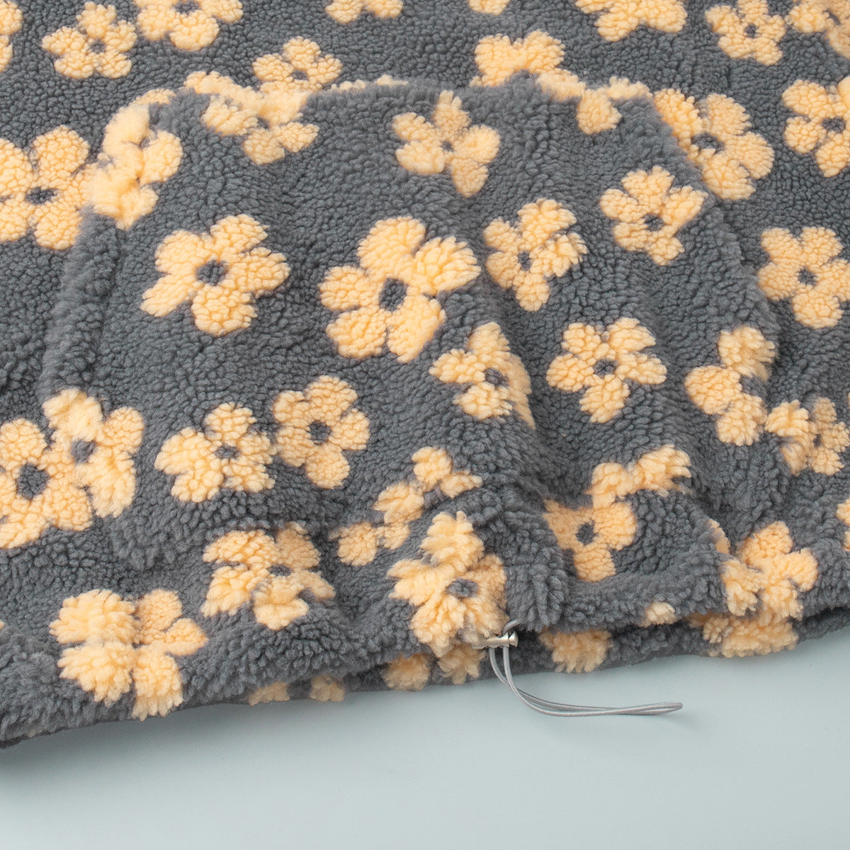 Floral Fleece Quarter Zip Pullover