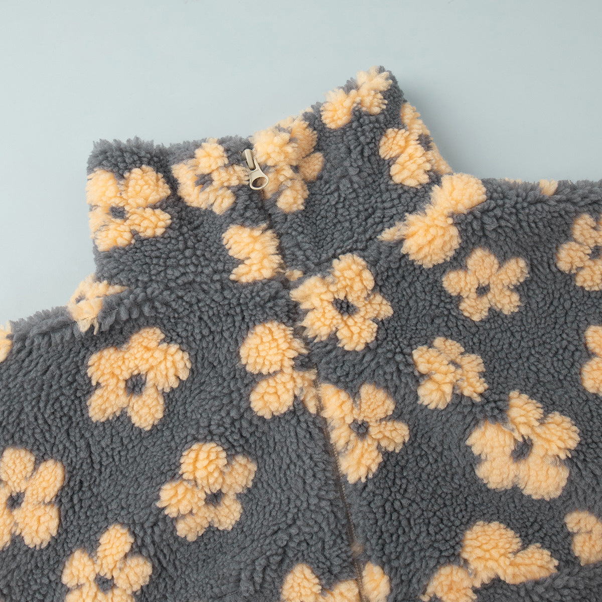 Floral Fleece Quarter Zip Pullover