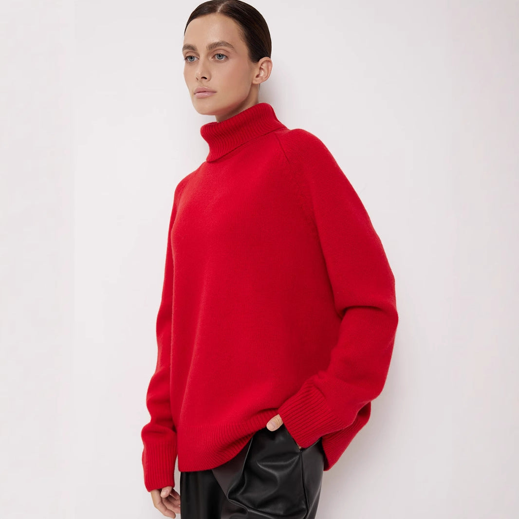 High Neck Knit Pullover