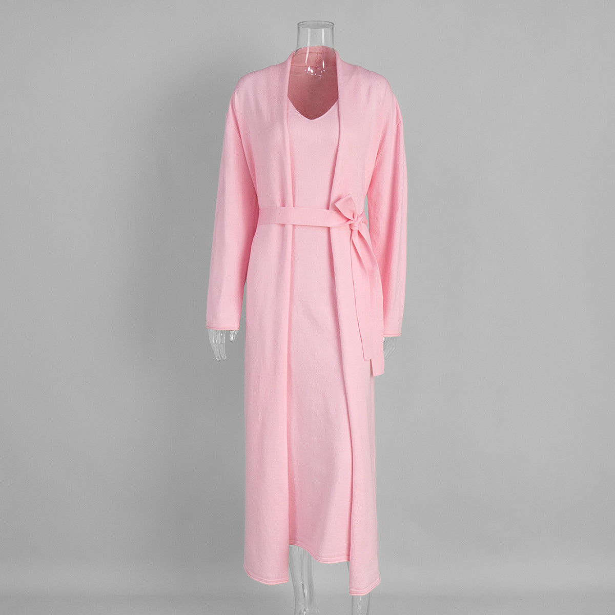 Knitted Maxi Dress & Longline Cardigan Set