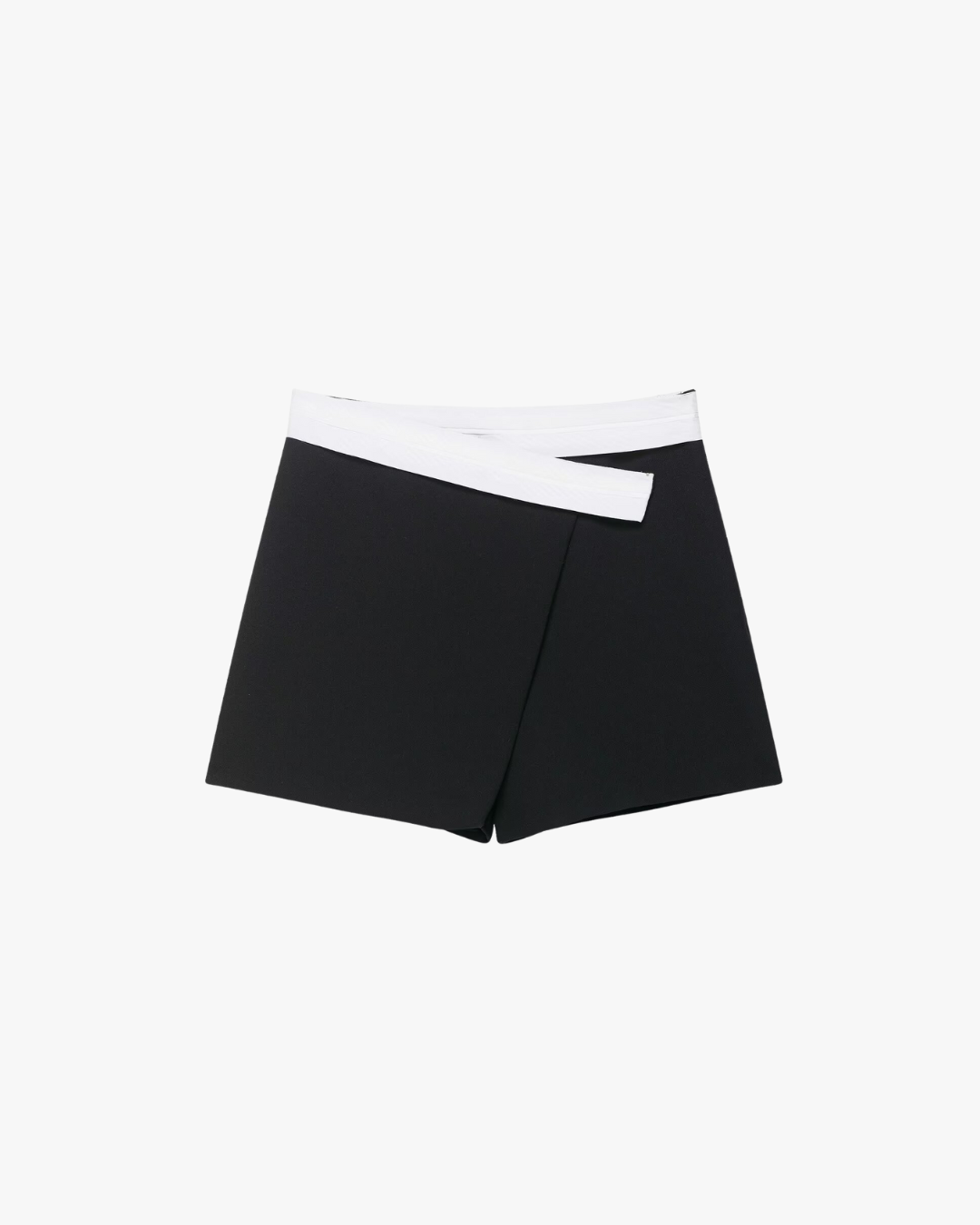 Contrast Trim Blazer & Asymmetric Culotte Set