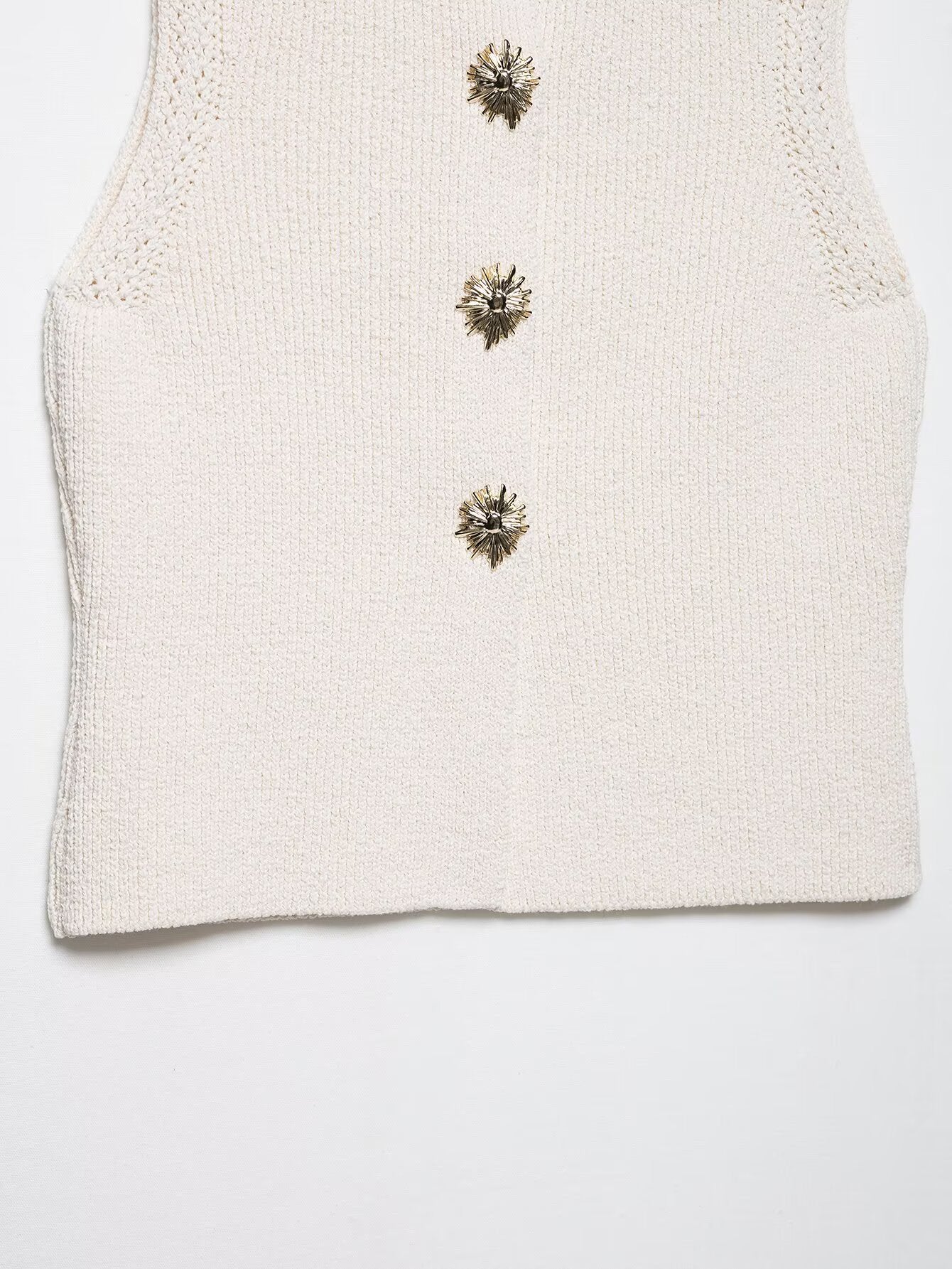 Gold Button Knit Vest