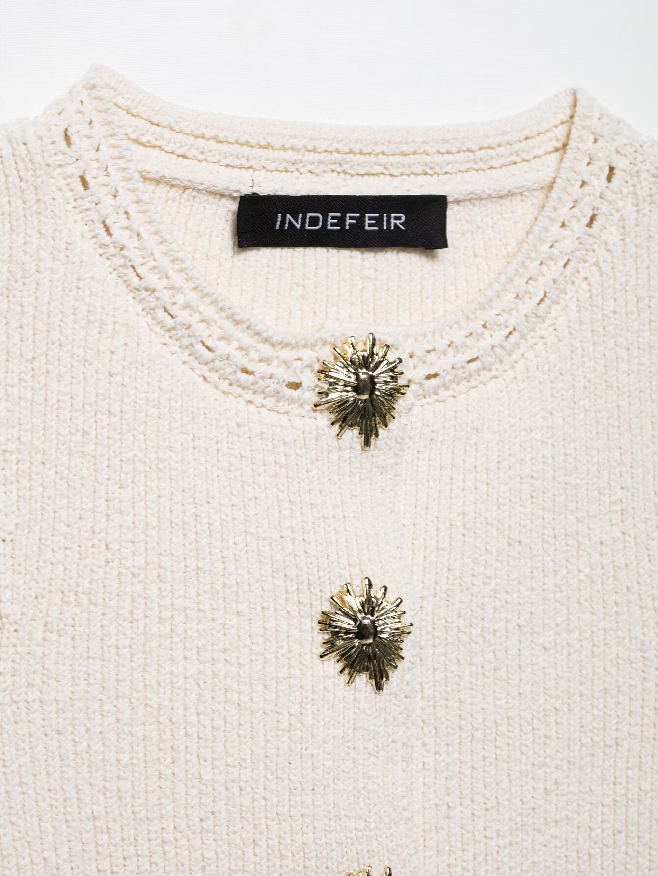 Gold Button Knit Vest