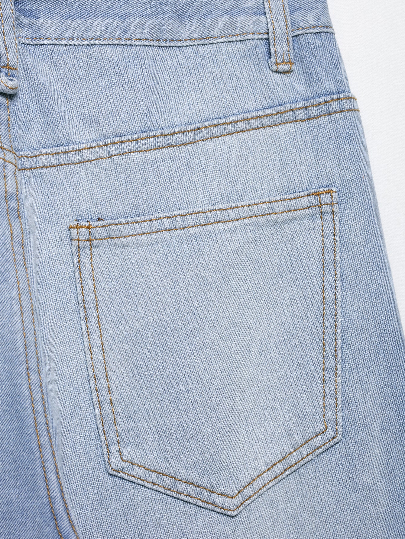 Two Tone Wide Leg Jeans