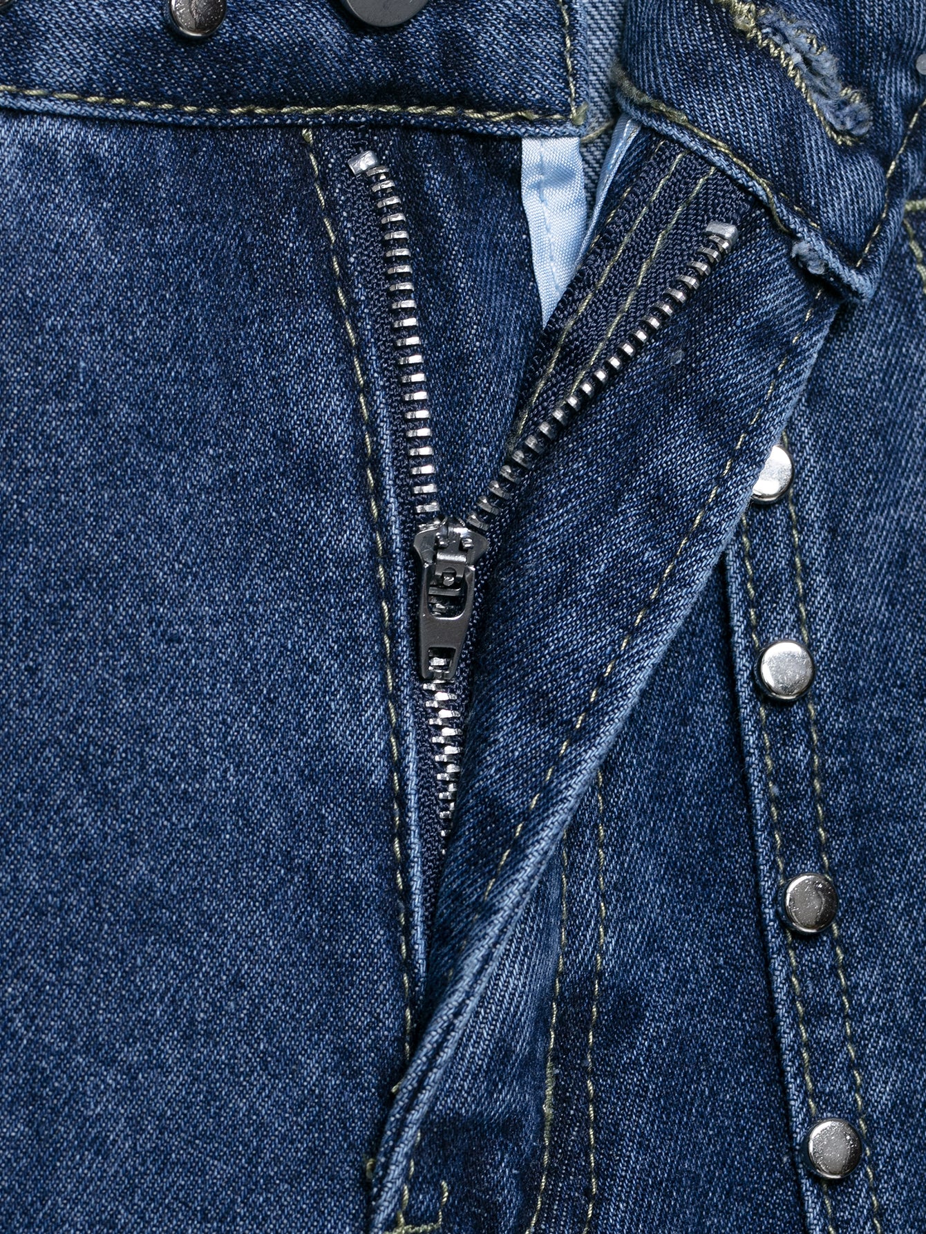 Low Waist Embroidered Denim