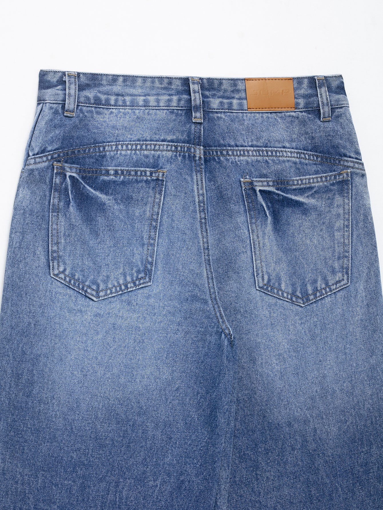 High Waist Buttoned Wide Leg Jeans