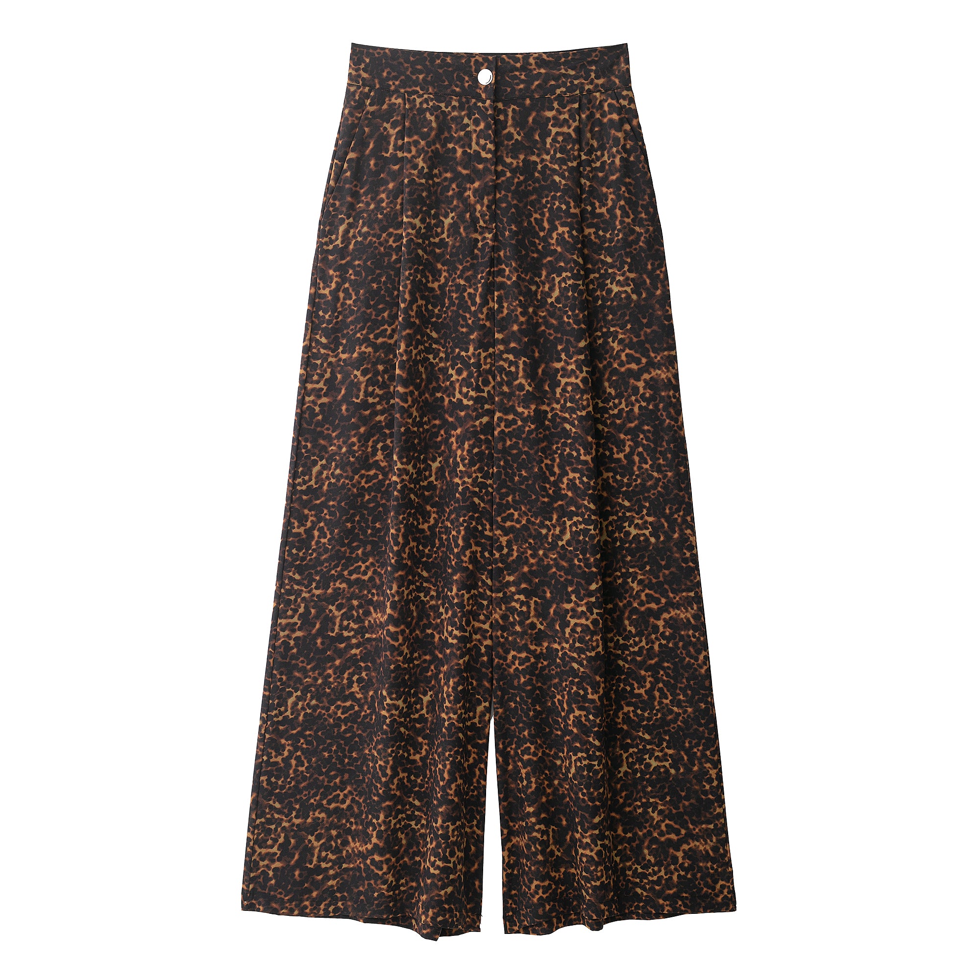 Animal Print Wide Leg Pants