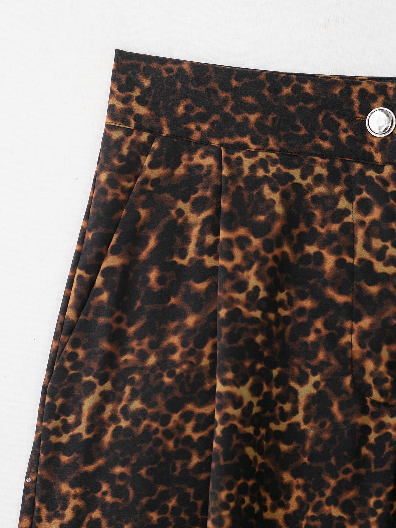 Animal Print Wide Leg Pants