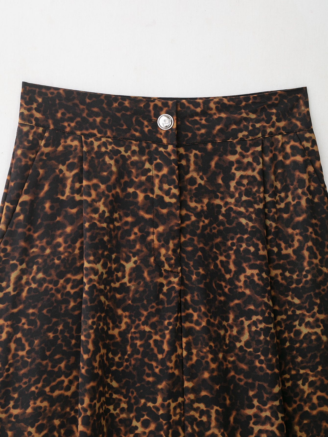Animal Print Wide Leg Pants