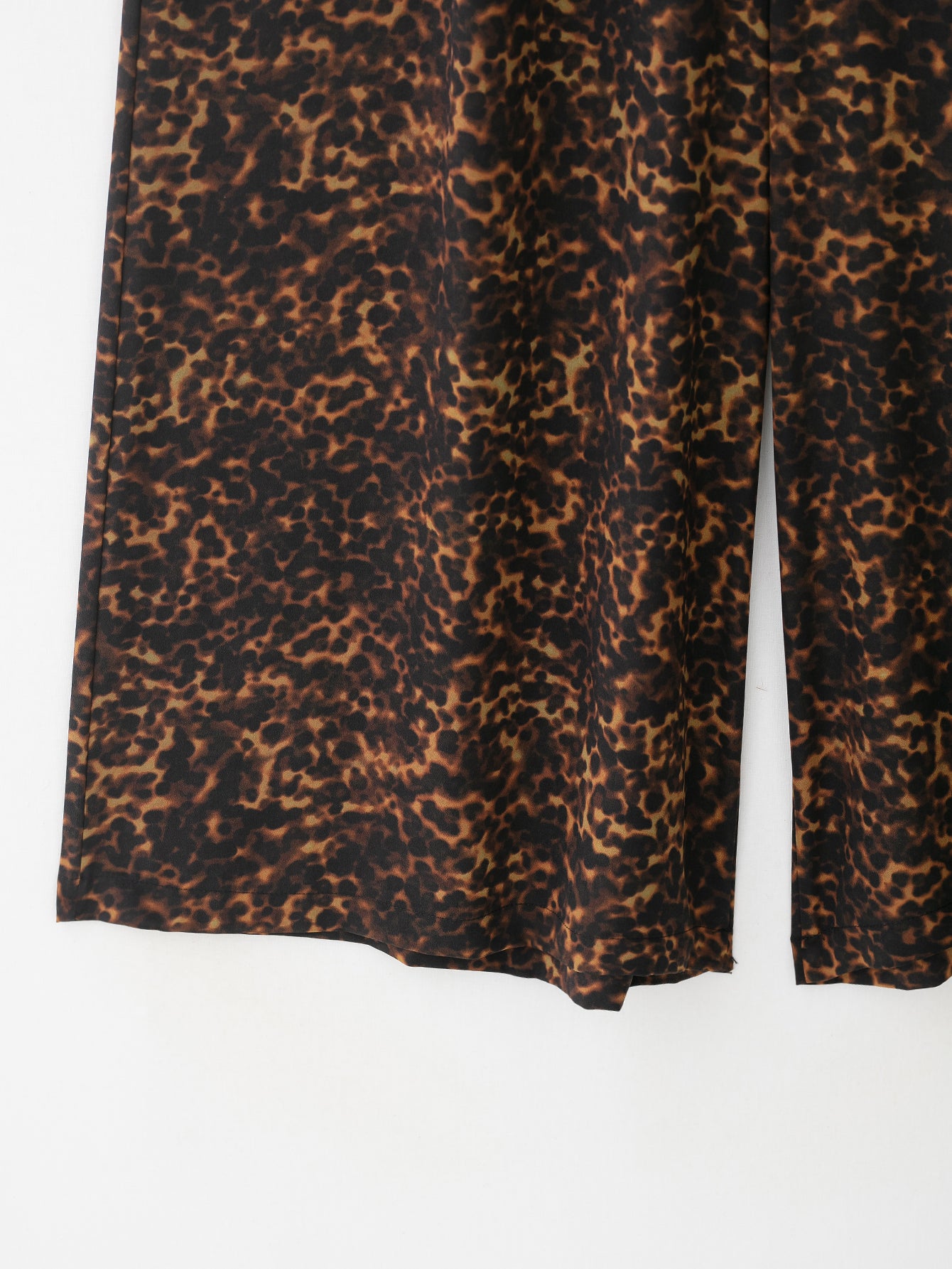 Animal Print Wide Leg Pants