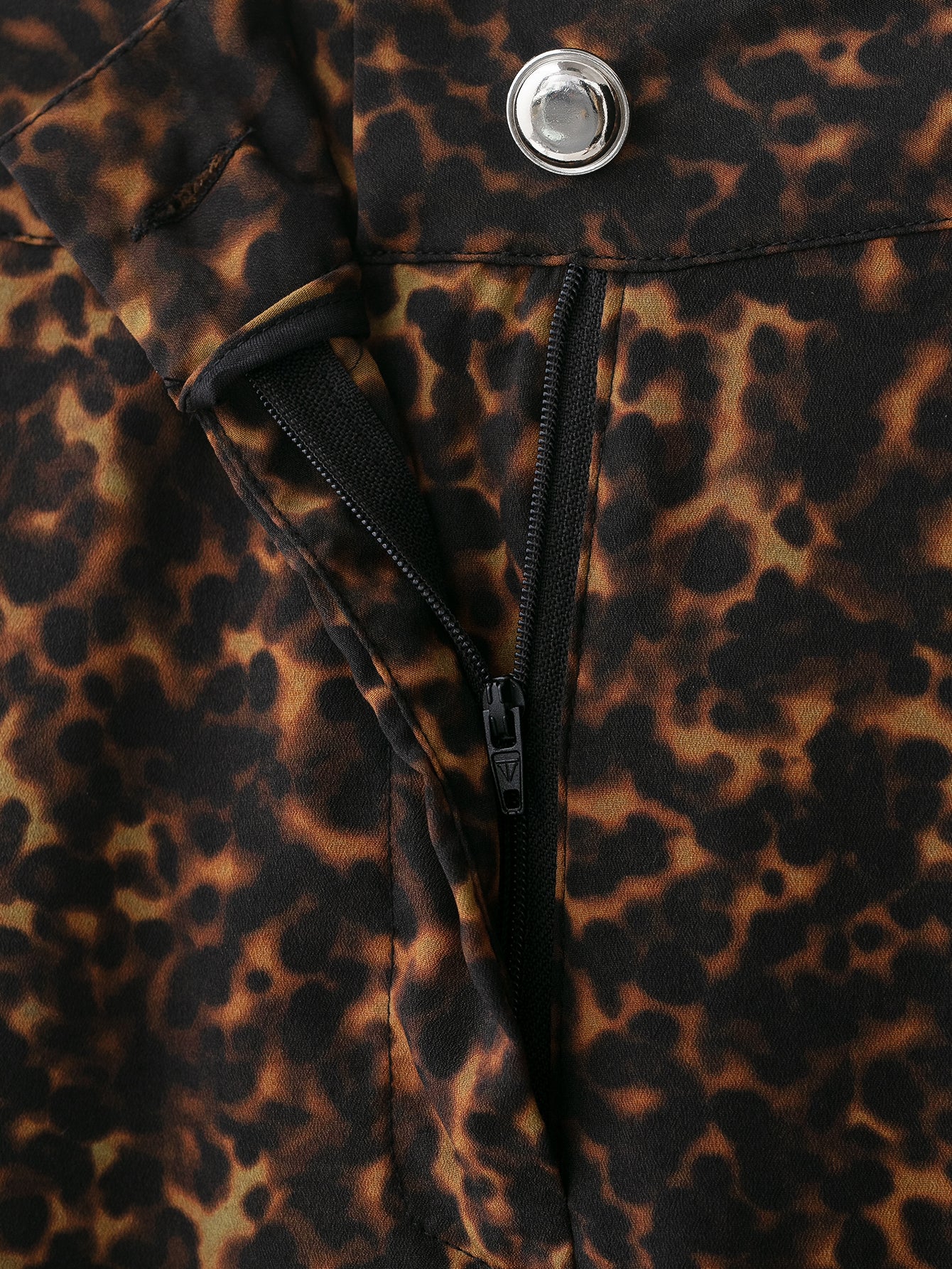 Animal Print Wide Leg Pants