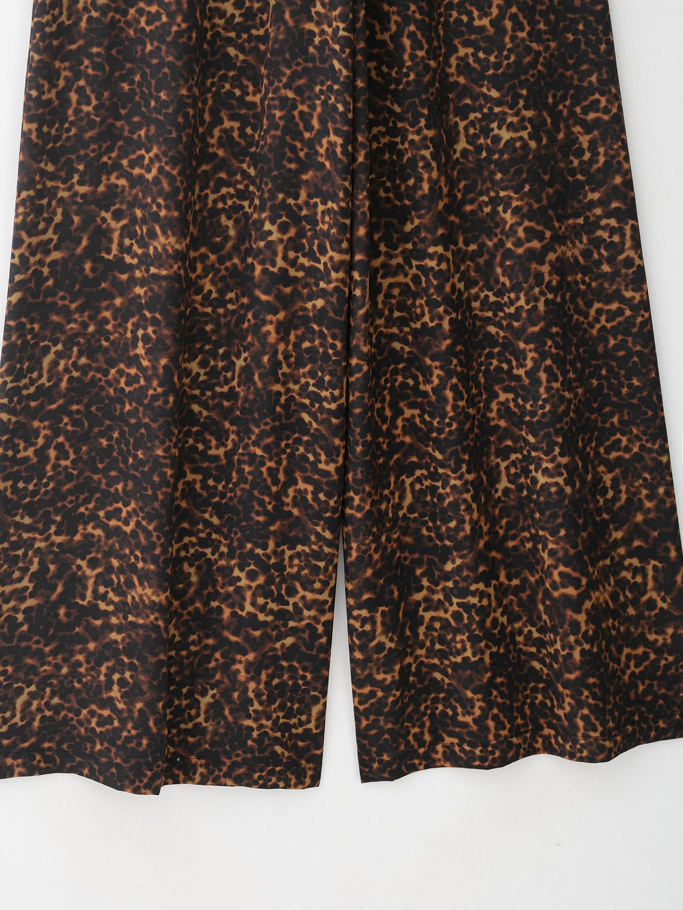 Animal Print Wide Leg Pants