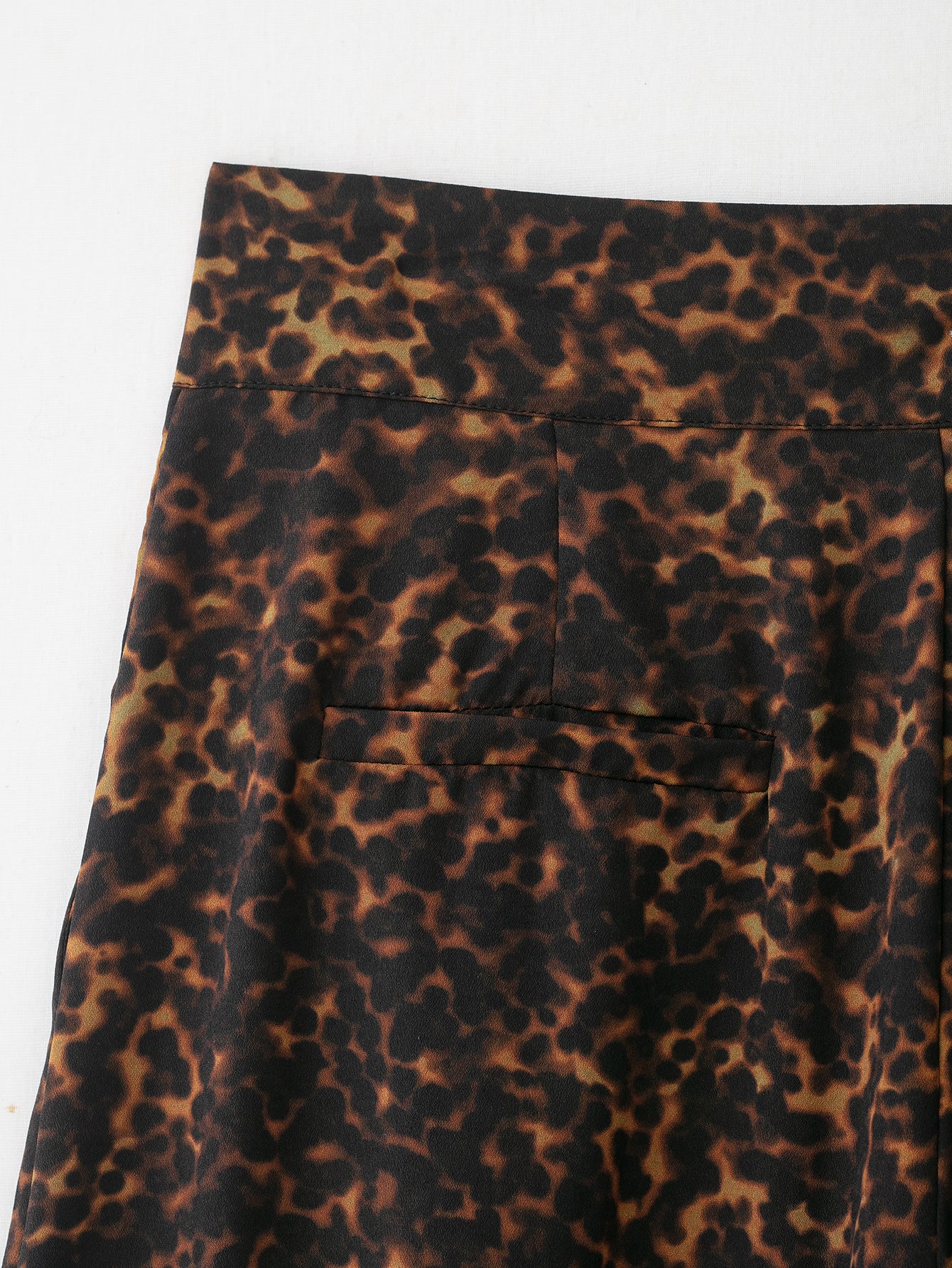 Animal Print Wide Leg Pants