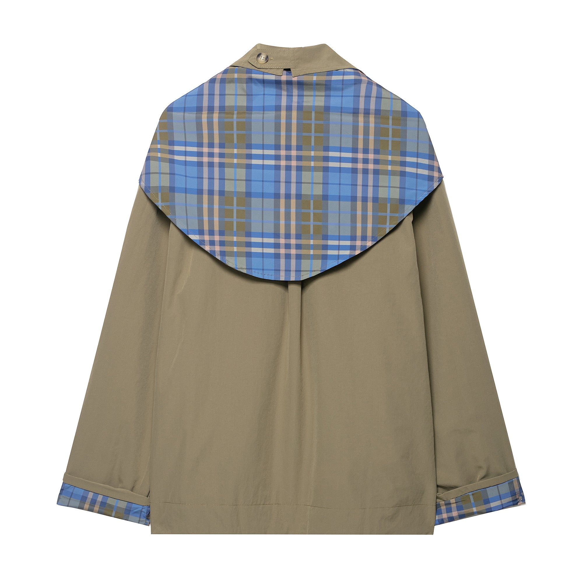 Plaid Collar Double-Sided Coat
