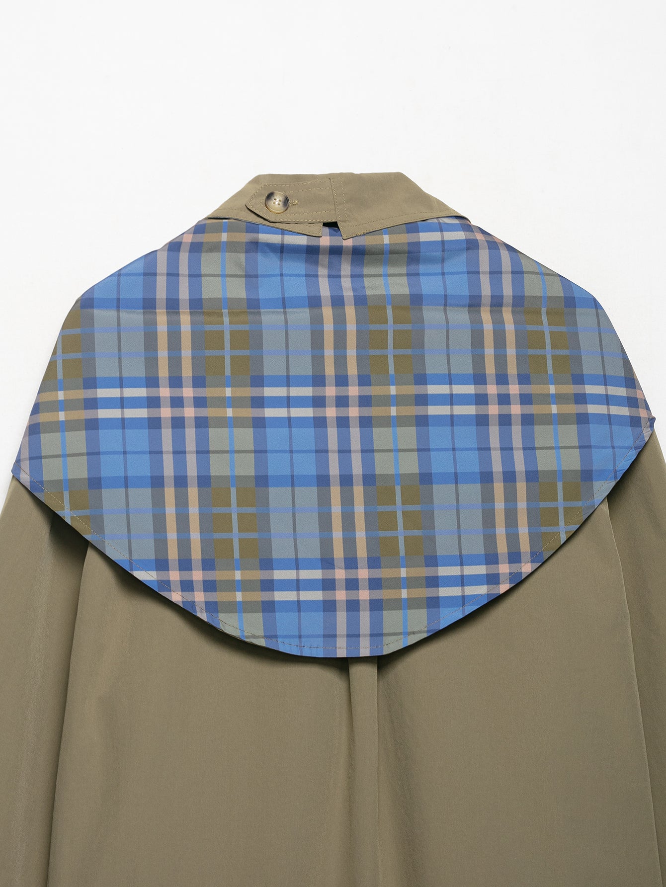 Plaid Collar Double-Sided Coat