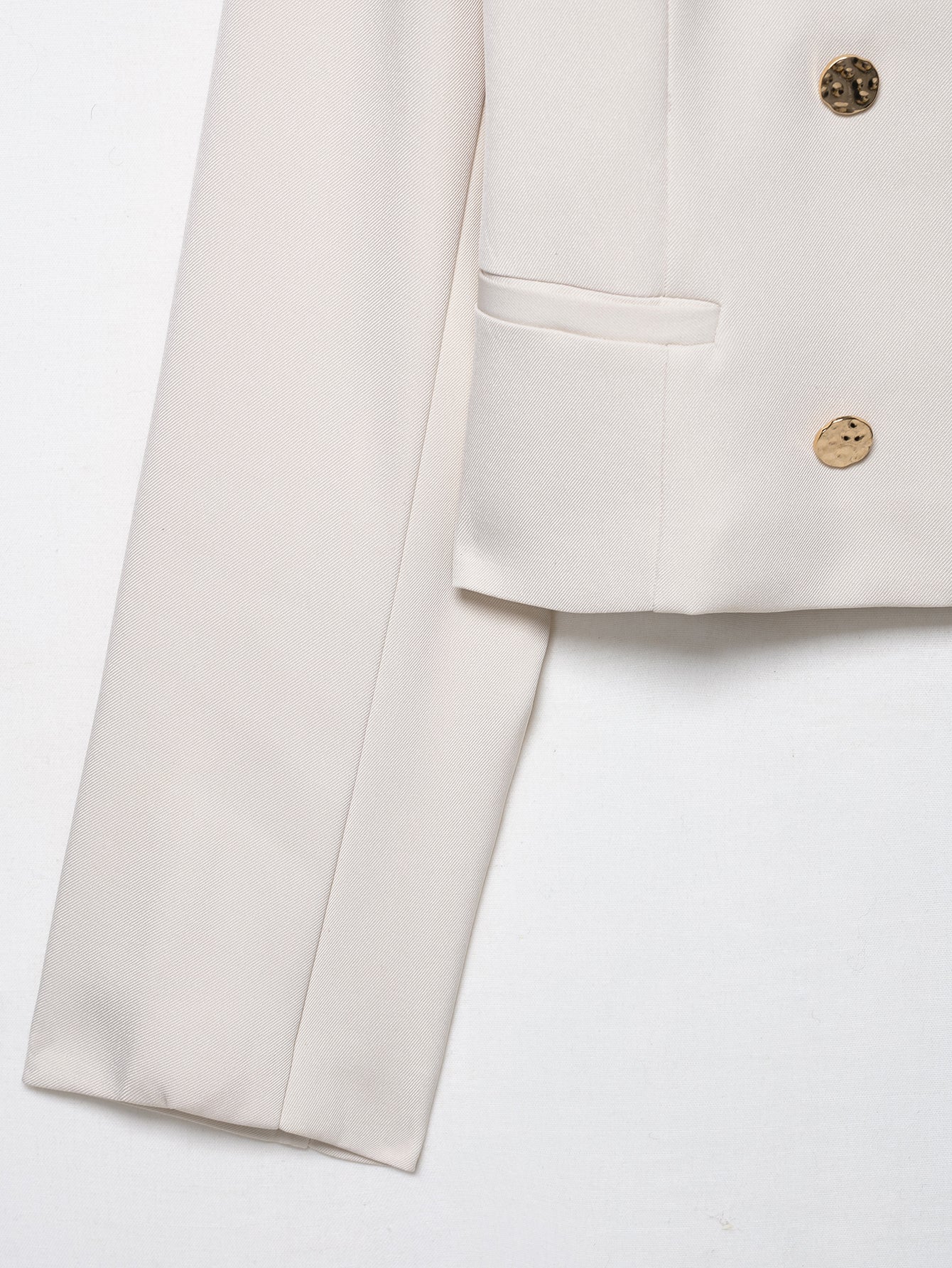 Double-Breasted Cropped Blazer