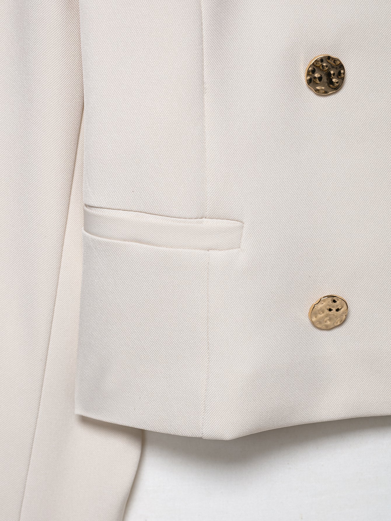 Double-Breasted Cropped Blazer