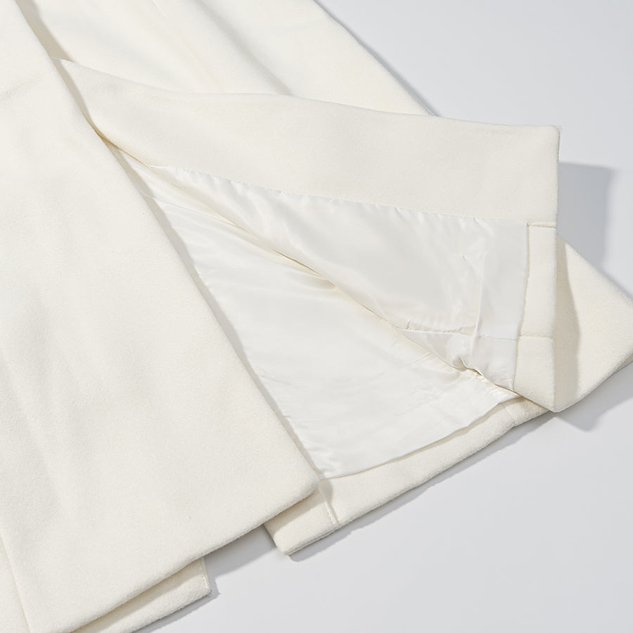 Belted Wool-Blend Long Coat