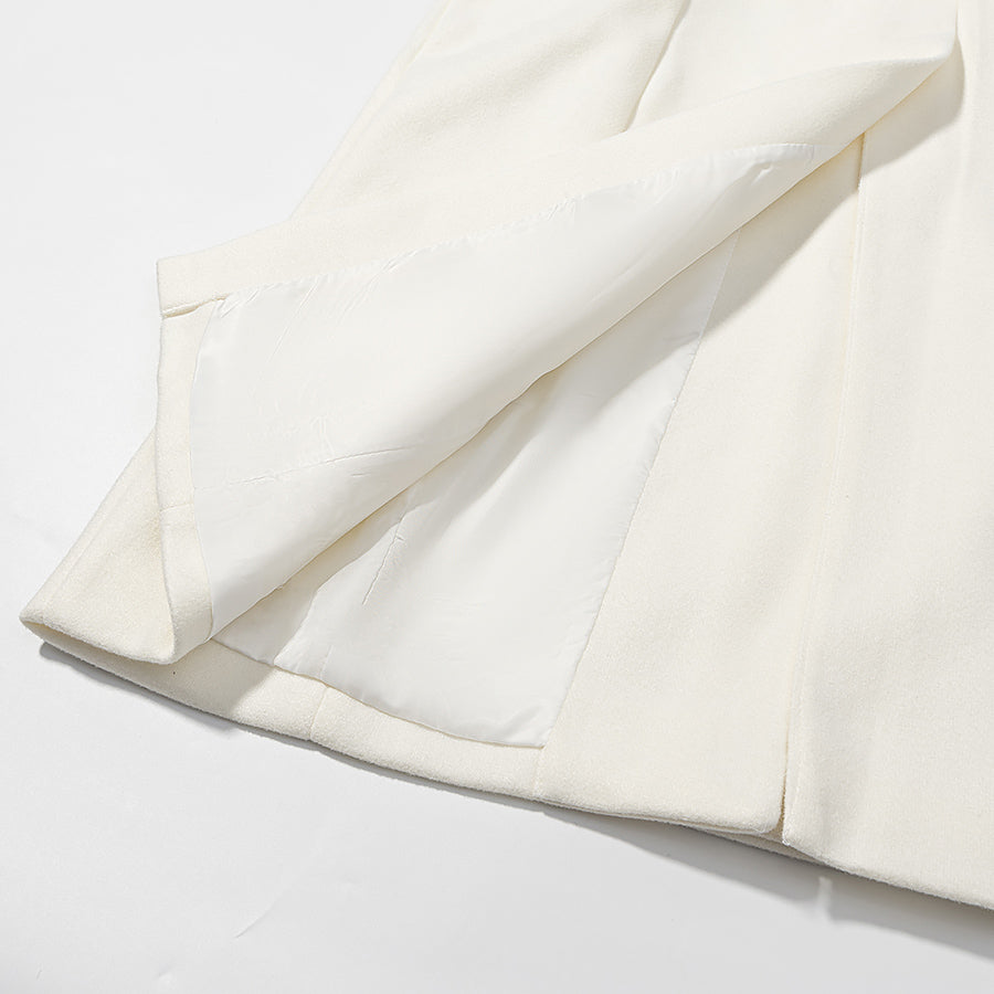 Belted Wool-Blend Long Coat