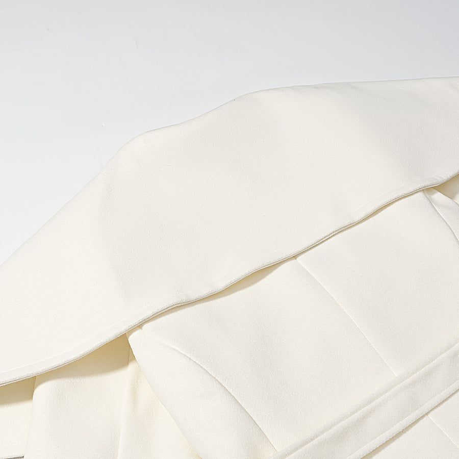 Belted Wool-Blend Long Coat