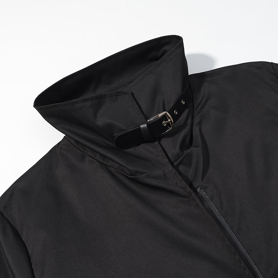 Stand Collar Long Trench Coat