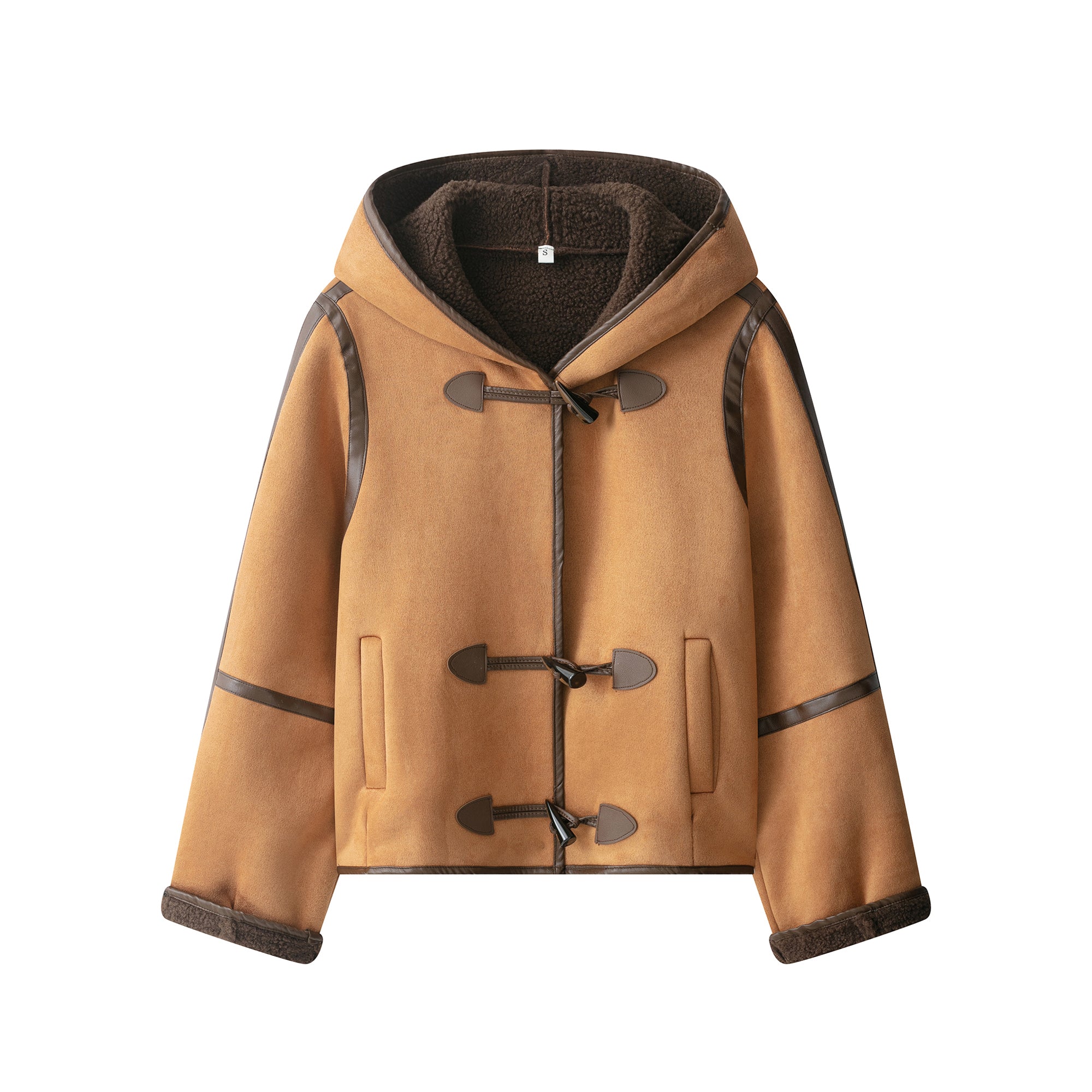 Faux Shearling Hooded Jacket
