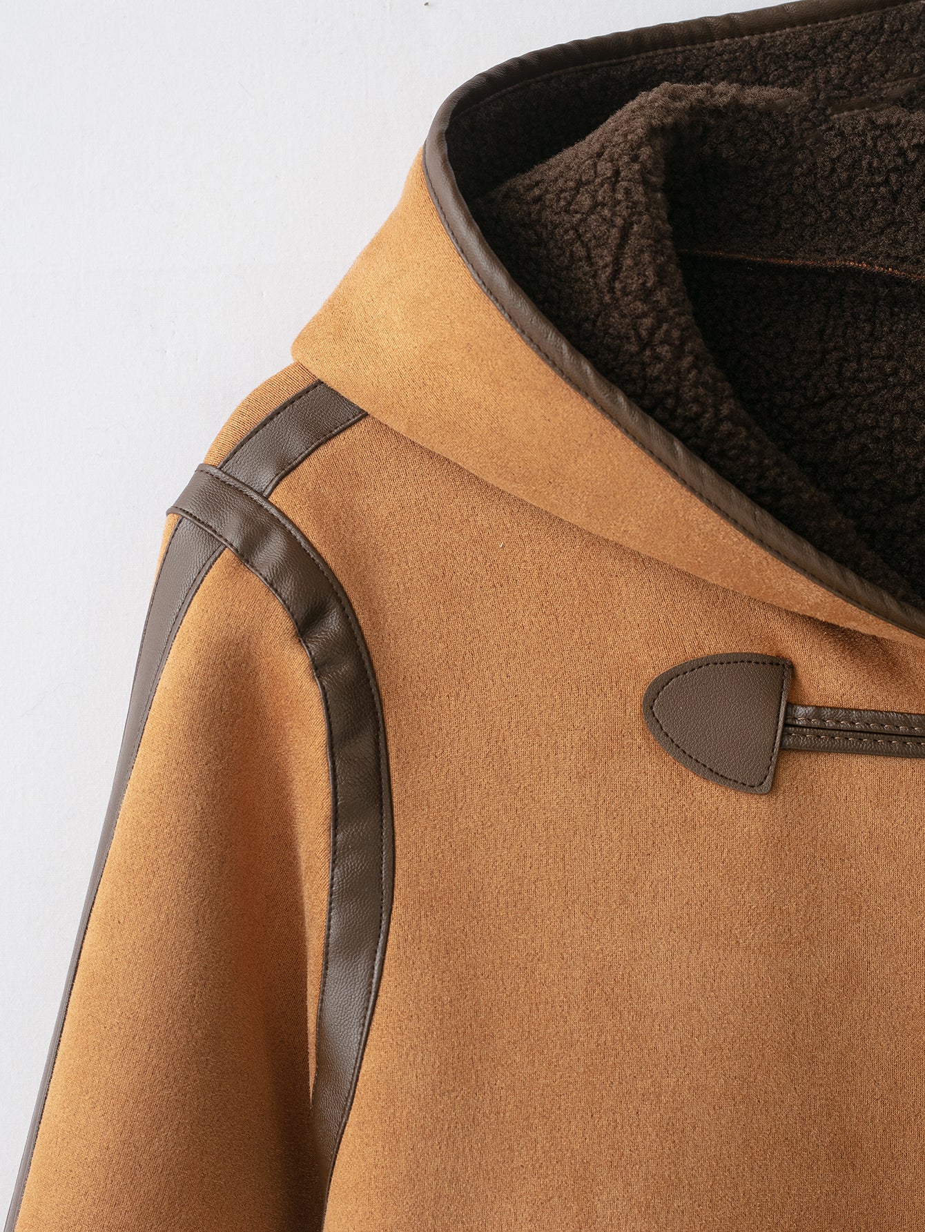 Faux Shearling Hooded Jacket