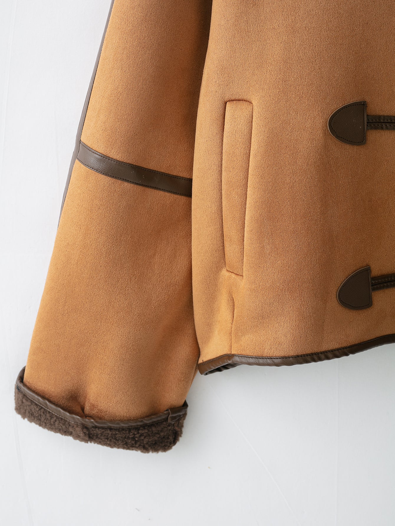 Faux Shearling Hooded Jacket