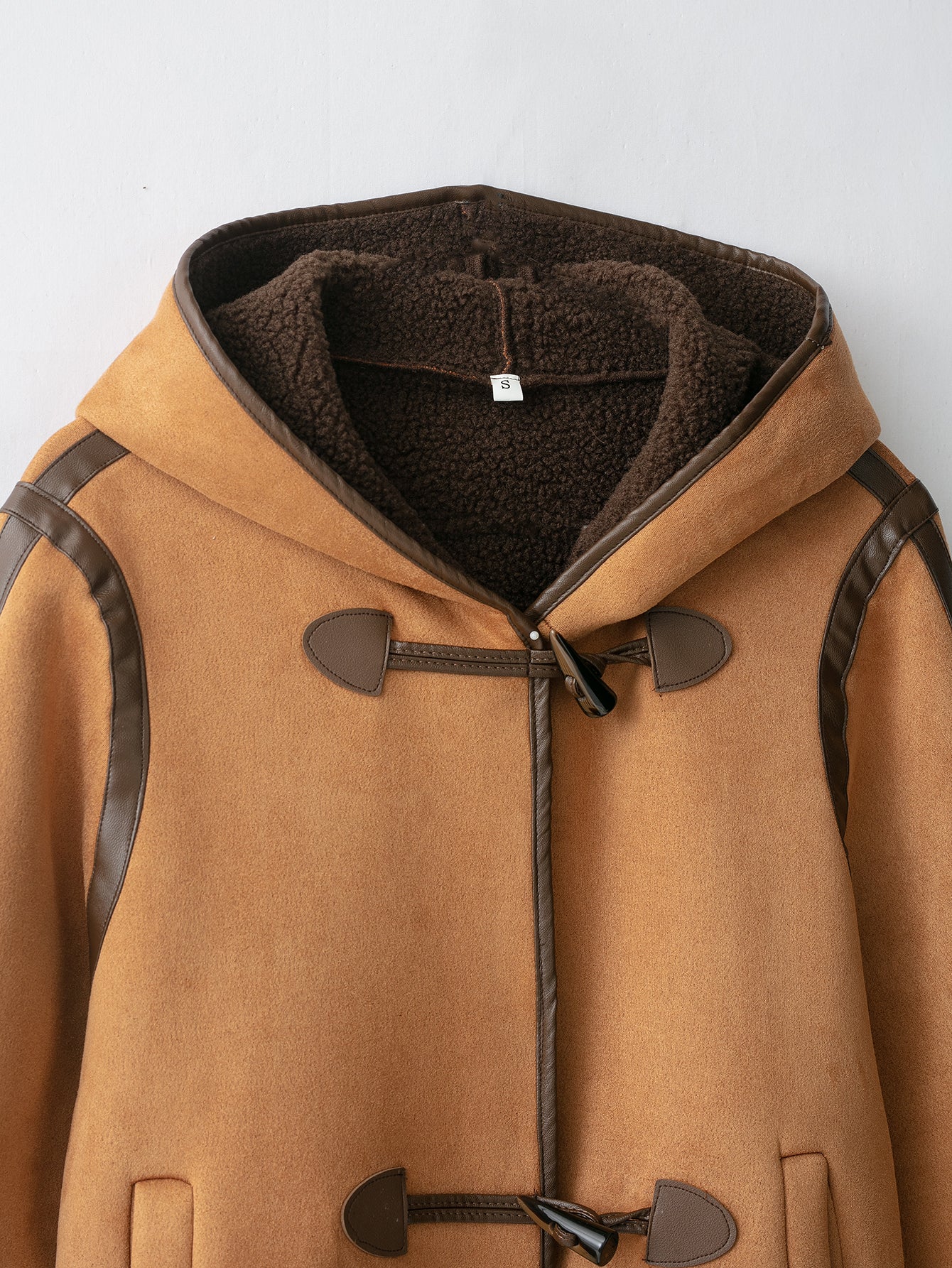 Faux Shearling Hooded Jacket